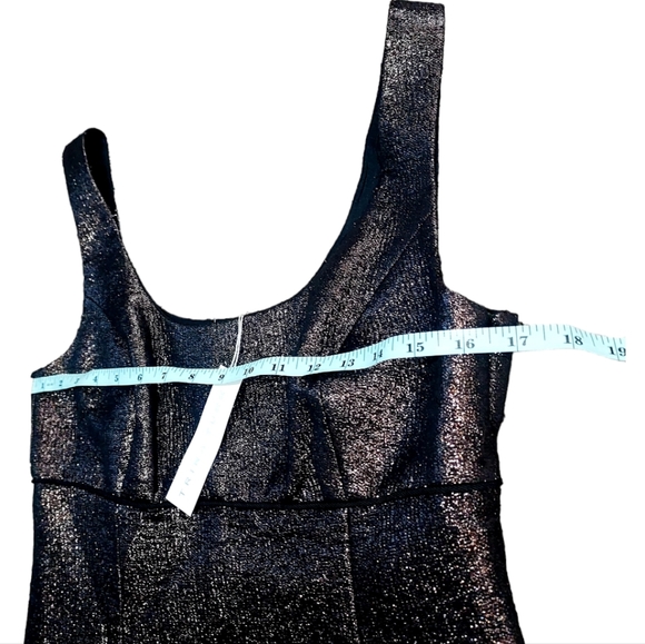 Trina Turk Garreth Wool Blend Metallic Bronze Empire Waist Sheath Dress NWT - Picture 8 of 9